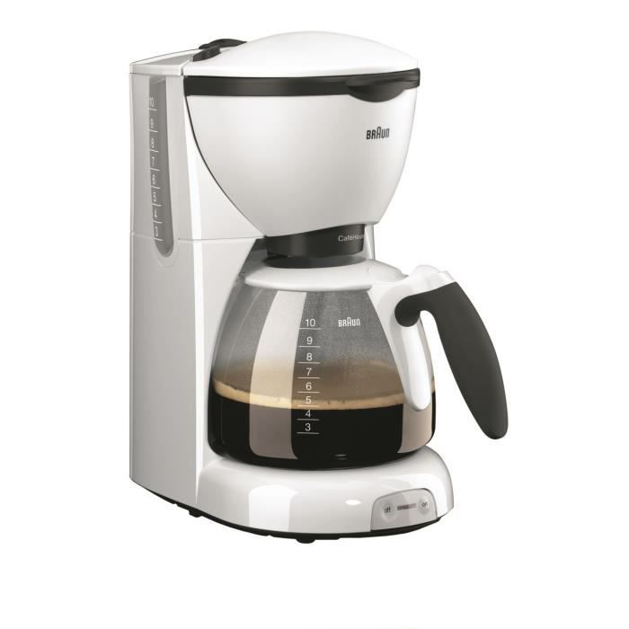 Cafetière BRAUN KF520 1100 W OptiBrew PureAqua Antigoutte