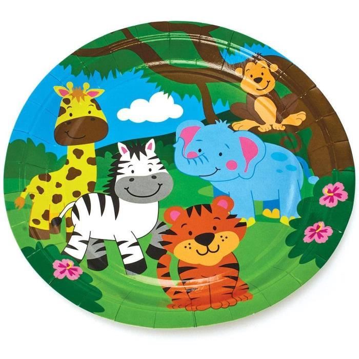 Assiette En Carton Animaux