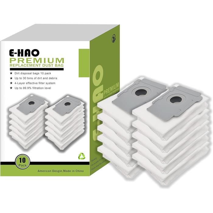 Sacs Aspirateur E-HAO 14 Pièces - Compatible IRobot Roomba I/s/j Et Combo