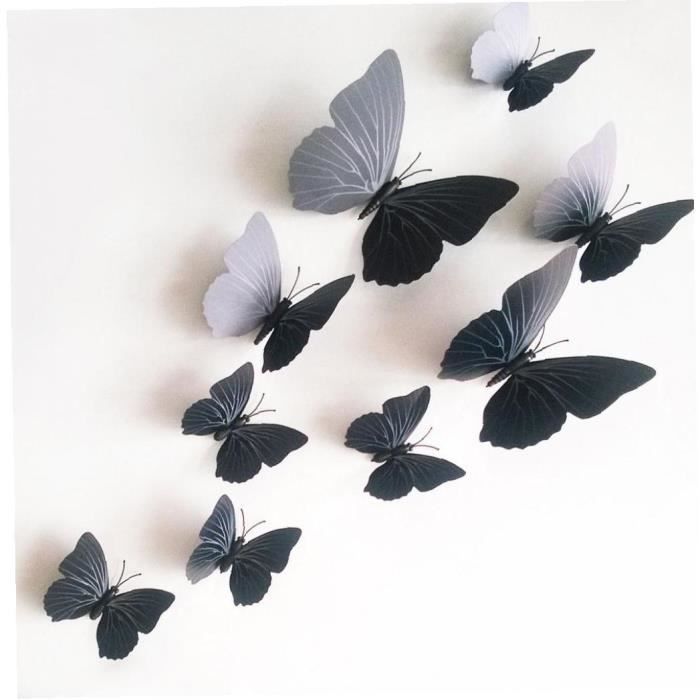 Mural papillons 3 pièce qualité Butterfly 10+