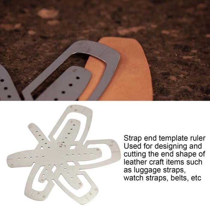 CIMAXIC Règle Métallique Arc Circulaire Pour Cuir – Gabarit Précis Découpe Ronde Bricolage Cuir & Tissu