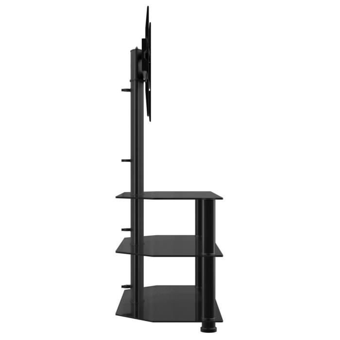 drfeify meuble tv d'angle 3 niveaux pour 32-70 pouces noir ab358175 106976