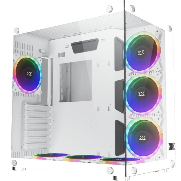 XIGMATEK Aquarius Plus Arctic ARGB (Blanc) - Boitier sans alimentation - Moyen tour - Format ATX