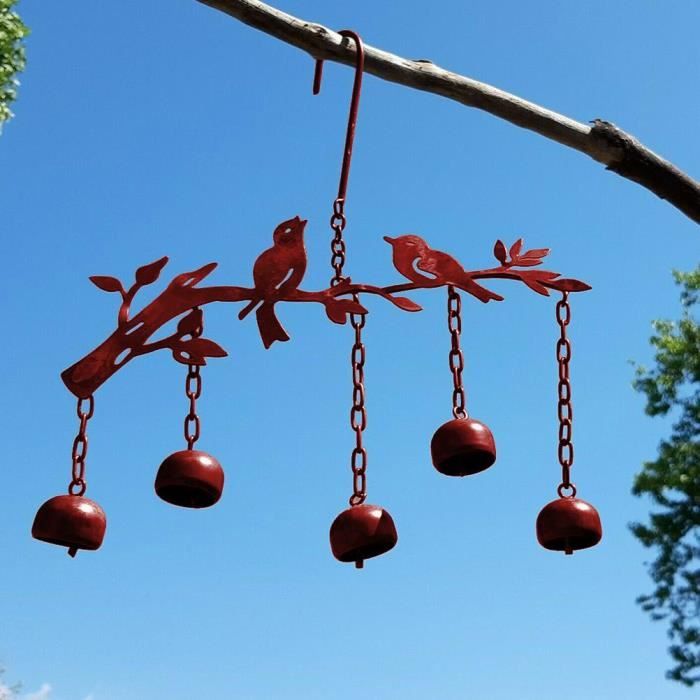 Décoration Du Jardin,Carillon De Vent D'oiseau Fait à La Main Pour Mur