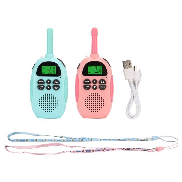 Takie-Walkie Enfant Rechargeable – Talkie-Walkie Avec Vidéo HD, Caméra Et 4 Effets Vocaux Délirants – Idéal Pour Les 3-12 Ans (Bleu + Rose)