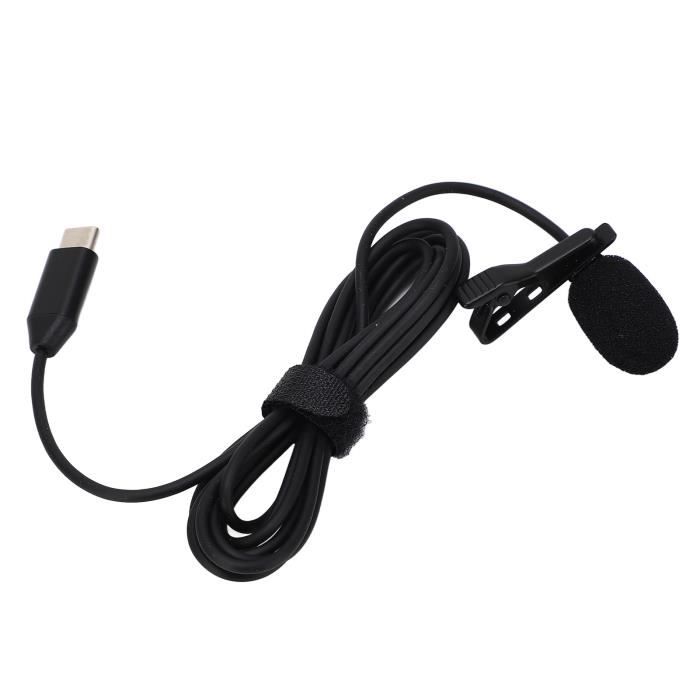 Fdit micro cravate à condensateur électret Lavalier Lapel Microphone