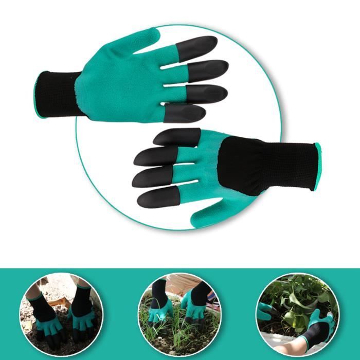 1 paire jardin gants imperméable jardin travail cut gants griffes conception gants de jardinage pour creuser la plantation ratisser