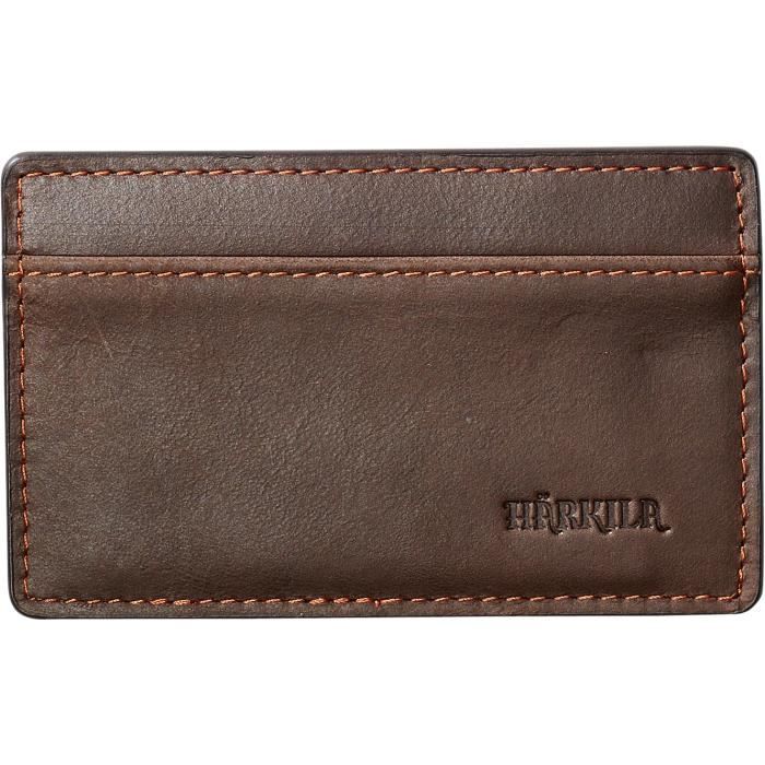 Porte-Cartes De Crédit Visconti Slim - Cuir Souple Marron Huile, Format Compact, 3 Fentes + Fenêtre ID - Cadeau Élégant Homme - 9