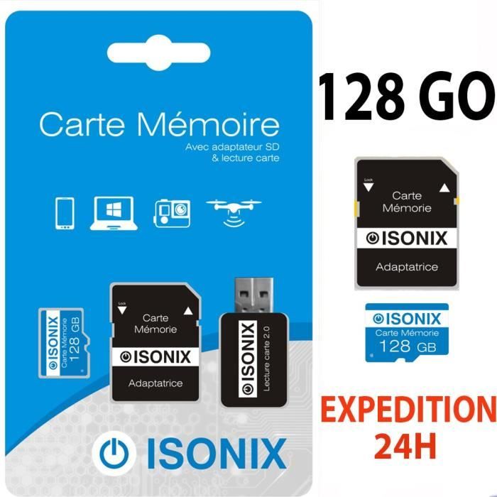 Cartes Mémoire Micro sd 128 GO micro SDXC/SDHC Classe 10 UHS-I TF Blue