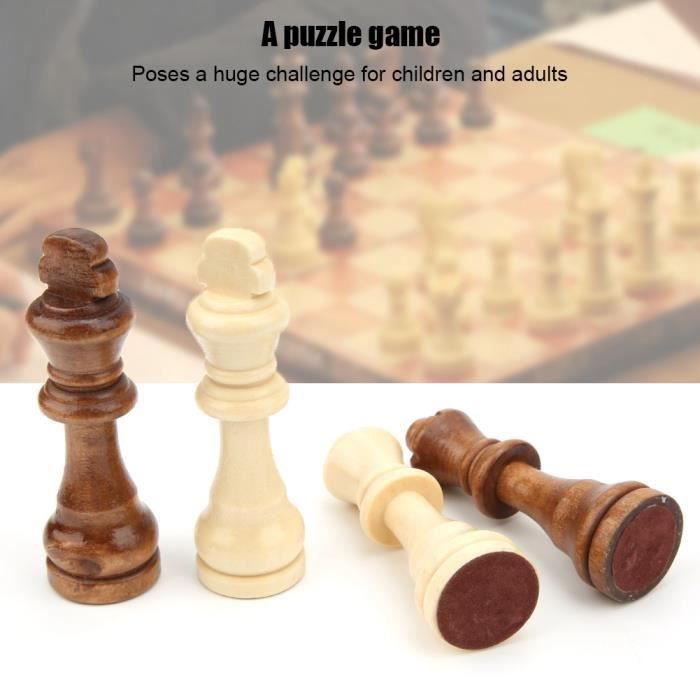 Jeu d'échecs en bois - MXZZAND - Échecs internationaux - 46x25,5 cm - 2 Jeu d'échecs en bois - MXZZAND - Échecs internationaux - 46x25,5 cm - 2