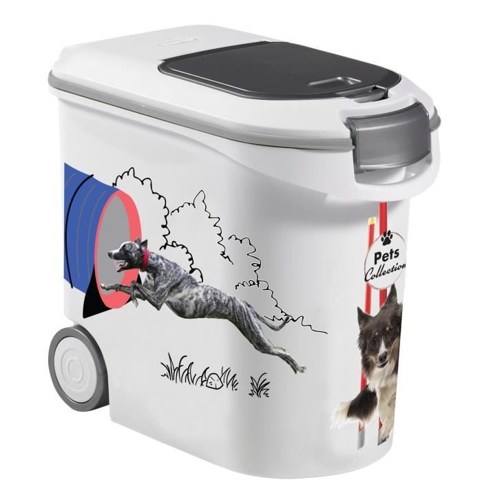 Conteneur à croquettes CURVER - 35L/12 kg - PETS COLLECTION - Pour chien