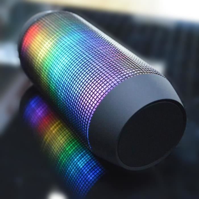 Enceinte Portable Bluetooth Avec Jeux De Lumière Led Personnalisables Noir Multi Couleurs Enceinte Nomade Avis Et Prix Pas Cher Cdiscount