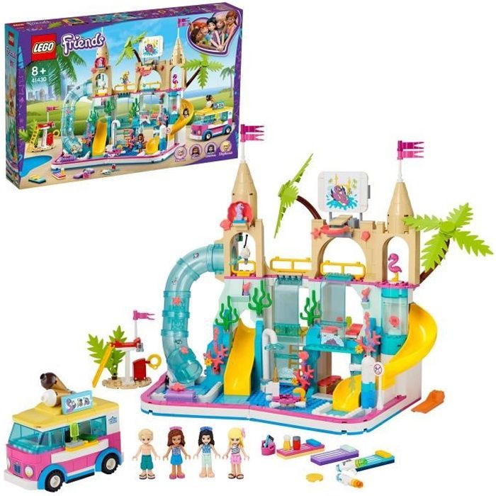 LEGO® Friends 41430 Le Parc Aquatique Plaisirs dété avec Mini Poupées Emma & Olivia Jouet pour Filles et Garçons de 8 Ans et LEGO® Friends 41430 Le Parc Aquatique Plaisirs dété avec Mini Poupées Emma & Olivia Jouet pour Filles et Garçons de 8 Ans et