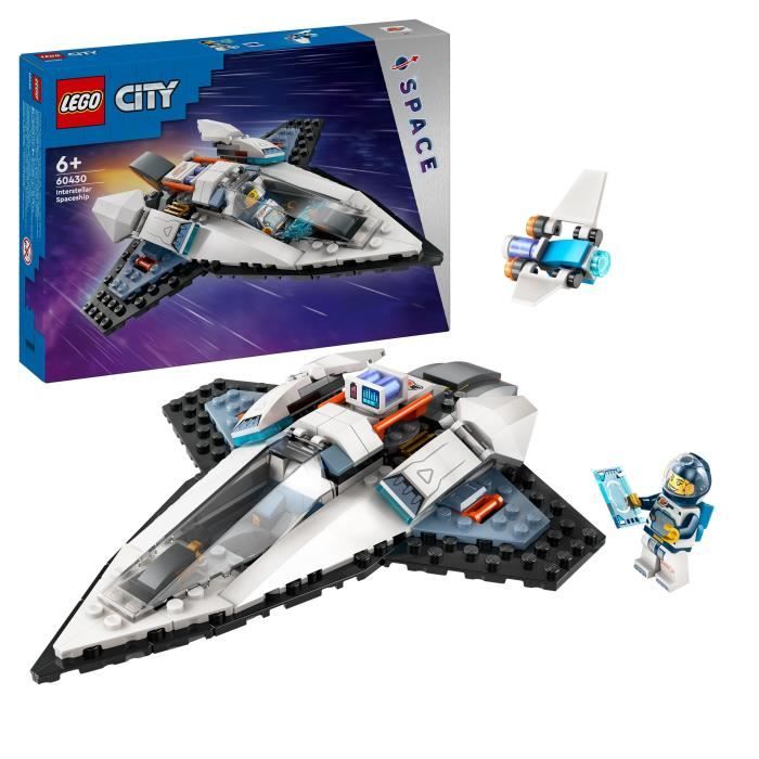 lego® 60430 city le vaisseau interstellaire, jouet sur l'espace, cadeau enfants dès 6 ans, jeu créatif avec minifigurines