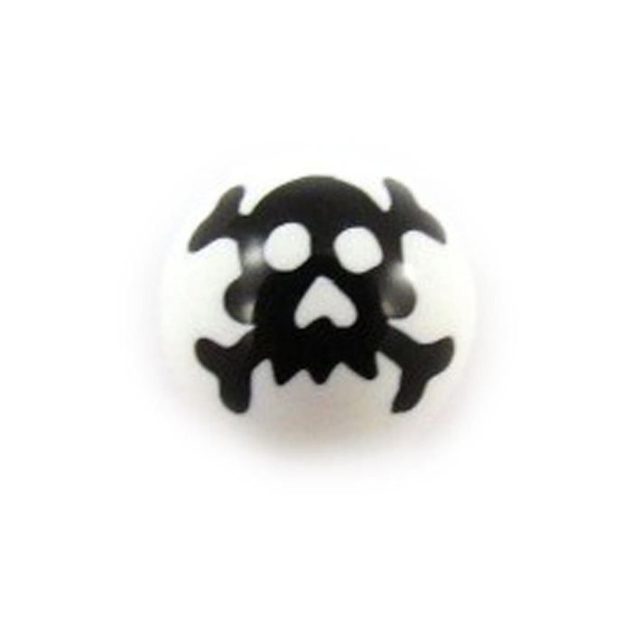 Boule acrylique "Tête de Mort" blanc Achat / Vente boule de