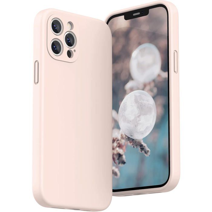 Coque IPhone 12 Little Boutik Rose Silicone Avec Anneau Support - NEUVE