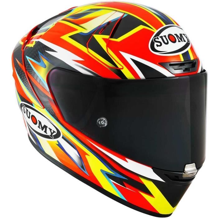 Suomy Extreme Motorcycle Helmet, Multicoloured (White/Black Matt), M