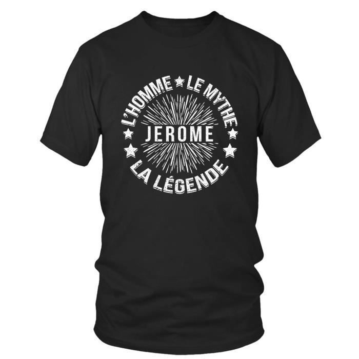 T-shirt homme coloris clair Jérémy en rébus – L’homme, le mythe, la légende