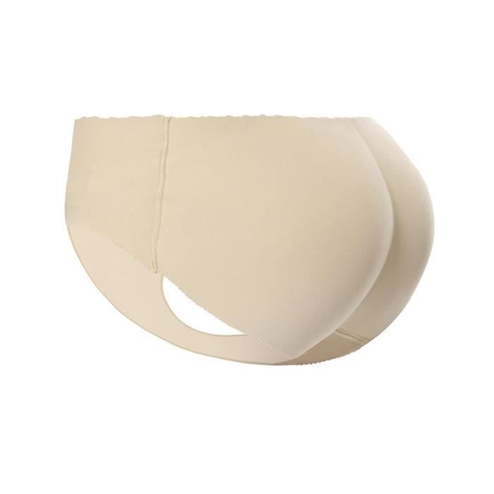 Culotte Push Up pour Remonte Fesse Femme Beige Taille S, M, L, XL Couleur de peau Adulte