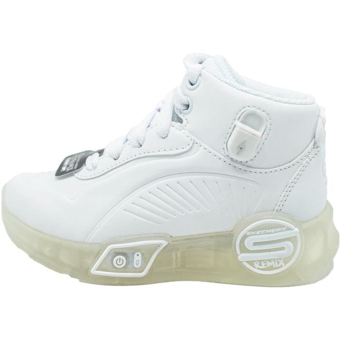 Bottes Skechers S Lights Remix Blanc Fille Blanc Cdiscount Chaussures