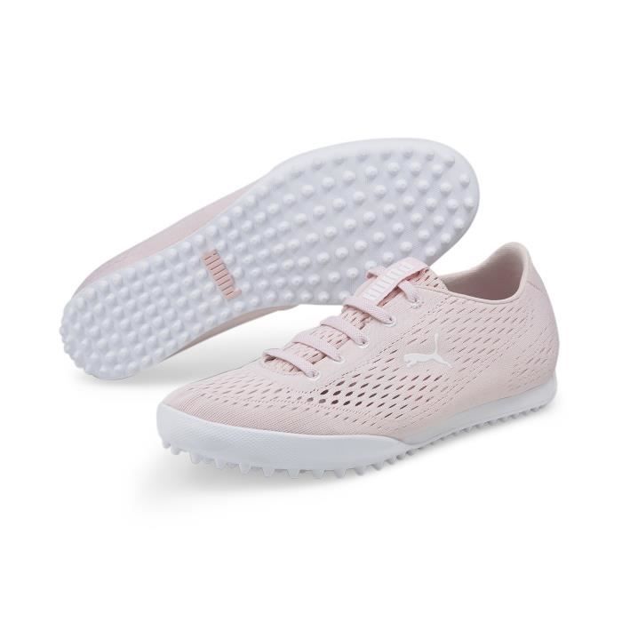 chaussures de golf de golf femme puma monolite fusion slip-on - rose/blanc - 39