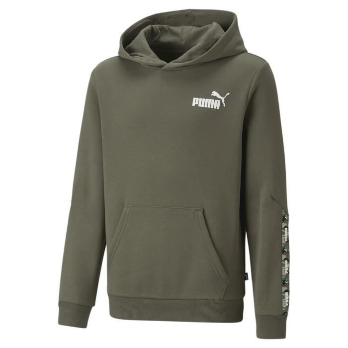 Sweatshirt à capuche enfant Puma Essential Tape - green moss