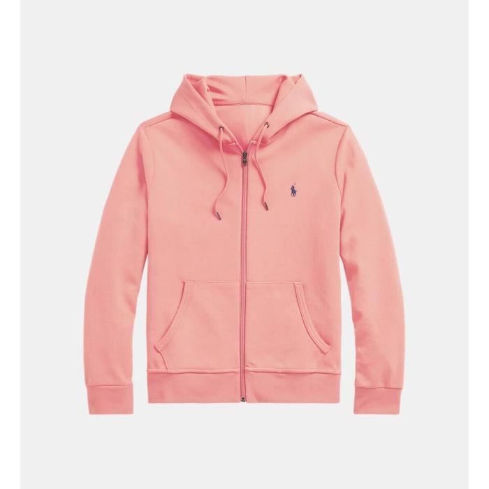 Sweat à capuche pour homme Ralph Lauren orange en coton