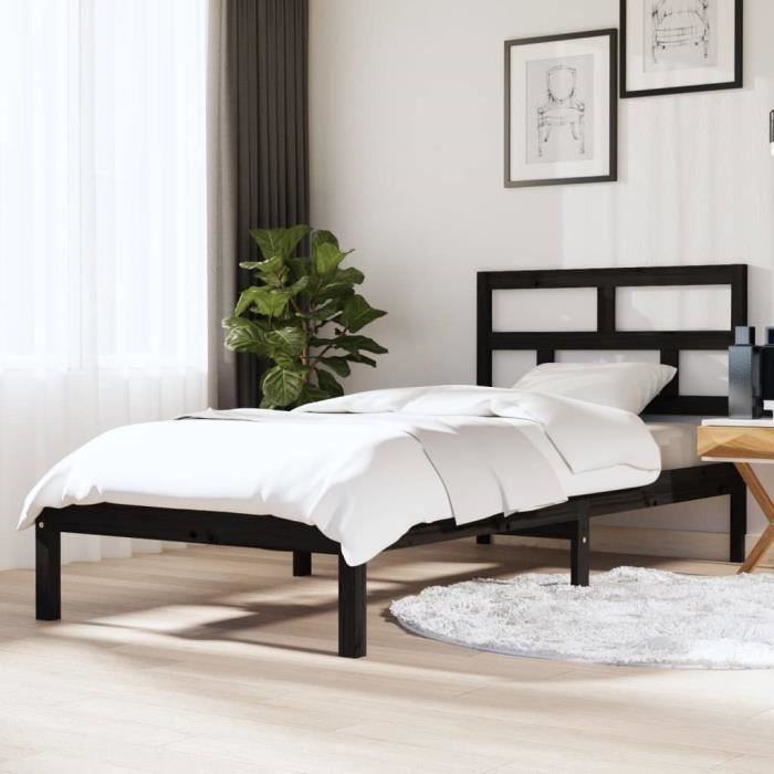 Lit au sol 90x190 sommier inclus Léna Bois - Lits junior/Lit au sol