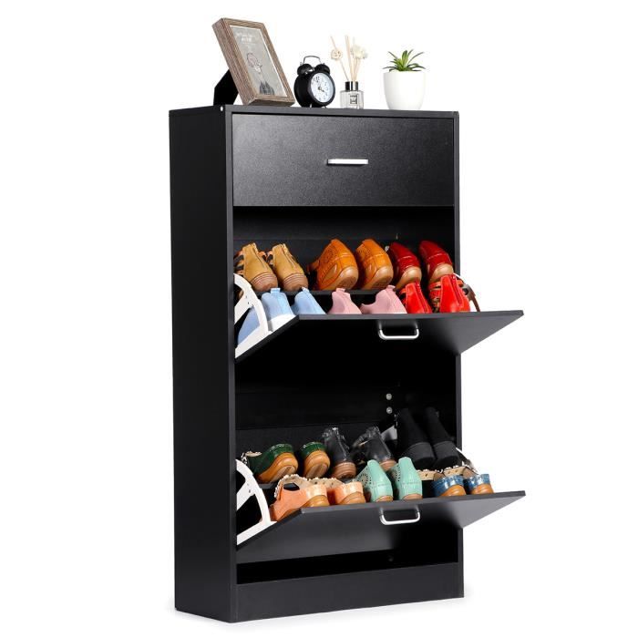 Royal K Meuble à Chaussures Rotative avec 1 TiroirContemporainL 62cm