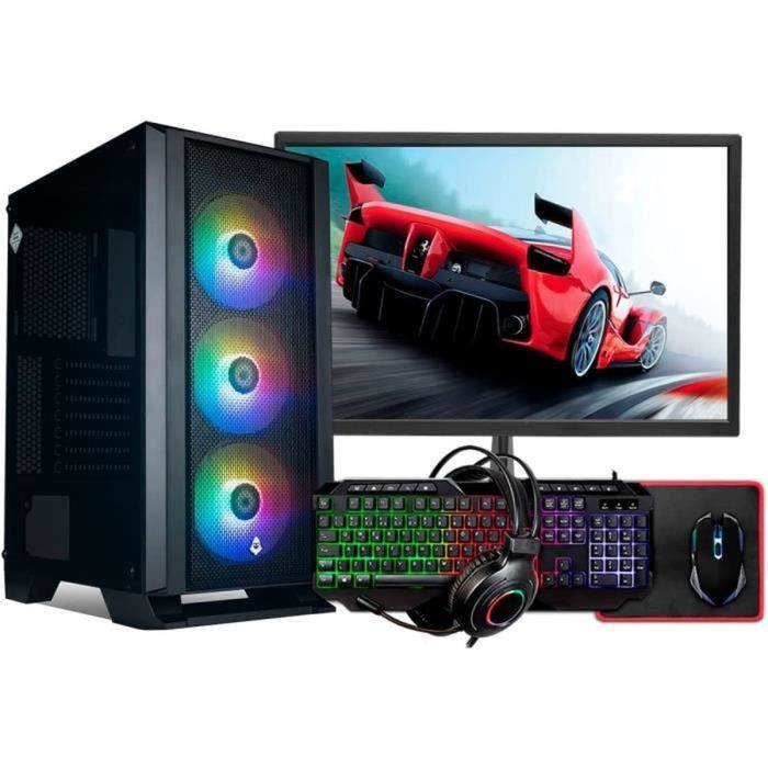 PC GAMER COMPLET I5 SSD 1TO GTX 1660 16 GO ECRAN 24 POUCES CLAVIER SOURIS RGB CASQUE AUDIO