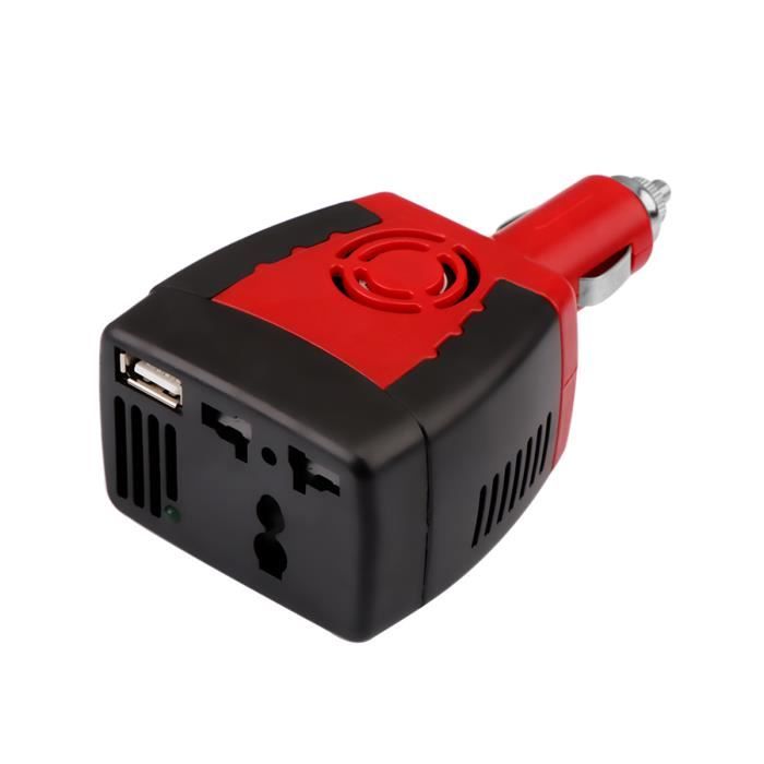 150W onduleur de voiture Convertisseur DC 12V /à 220V AC sinuso/ïdale modifi/ée Power Wave avec USB 5V sortie Onduleur de voiture