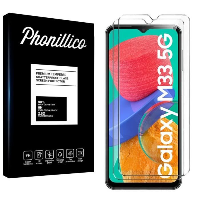Verre Trempé pour Samsung Galaxy M33 5G [Pack 2] Film Vitre Protection  Ecran Phonillico®