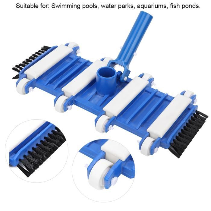 Tête D'aspiration Pour Nettoyeur De Piscine - PVC Robuste, Avec Roues Et Brosses, Facile à Manœuvrer