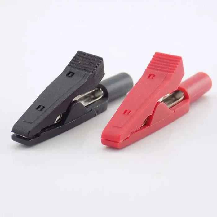 Câbles De Test Avec Fiches Banane Et Pinces Crocodiles - Anti-âge, Anti-corrosion - Lot De 2