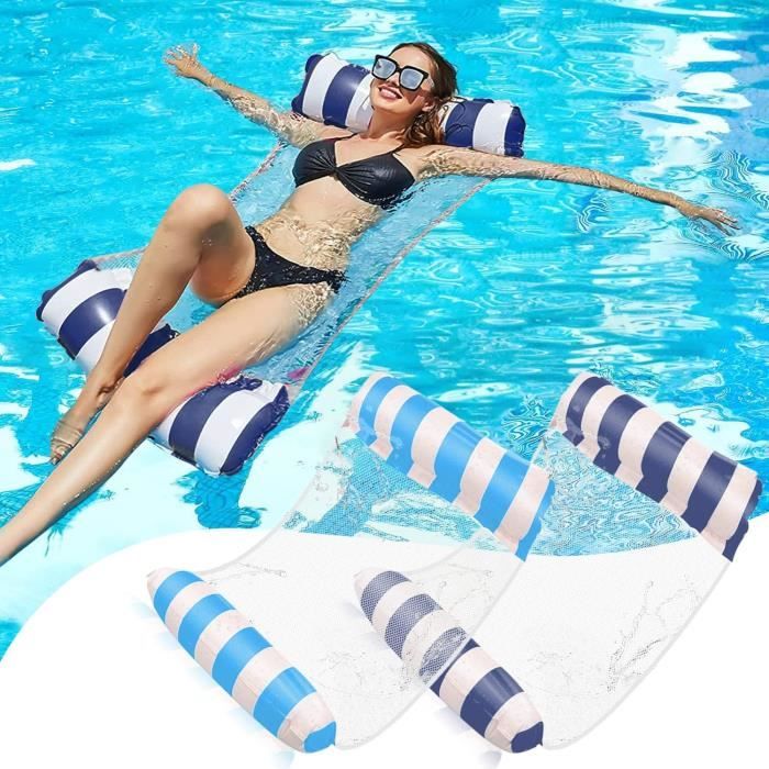 Hamac de l'eau piscine gonflable Bleu Bouée gonflable hamac adulte