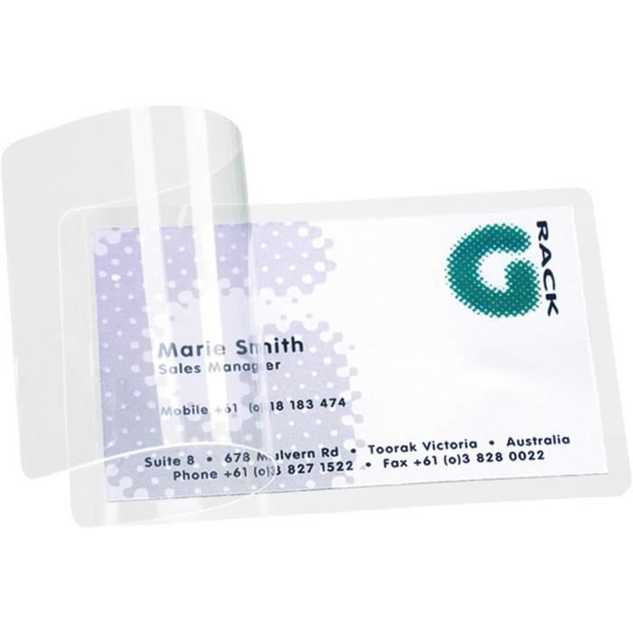 Pochettes De Plastification Fellowes Au Format 60 X 90 Mm, 125 Microns