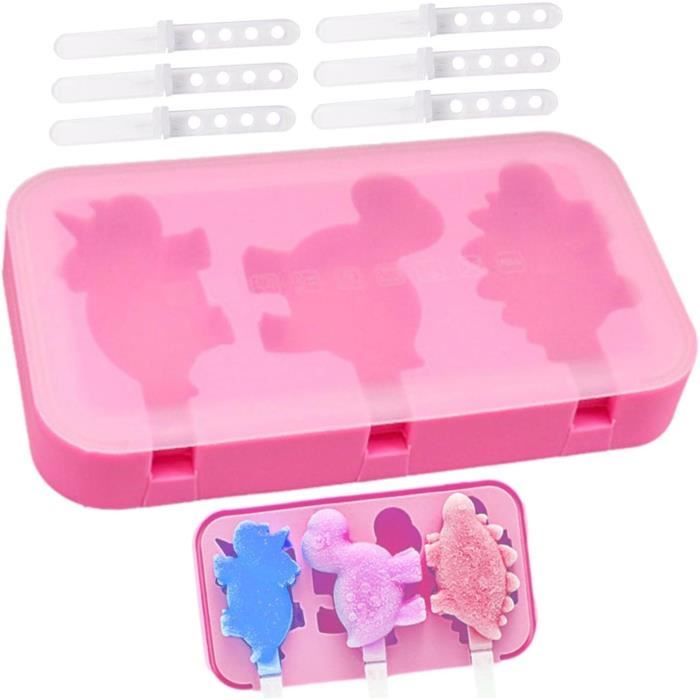 Porte-glace Anti-gouttes En Silicone – 4 Pièces, Couleurs, Paille Intégrée, Sans BPA, Pour Enfants, 2 Tailles De Bâtonnets