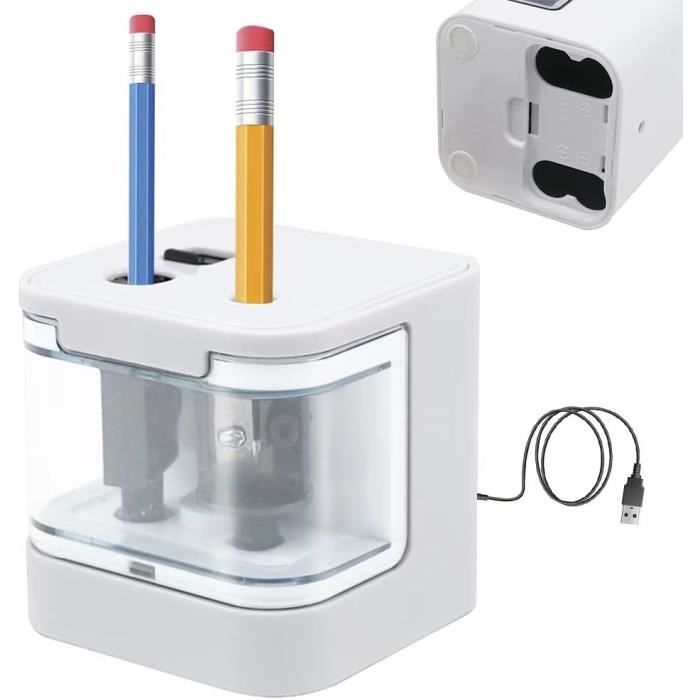 JIJICZ Taille-crayon Électrique Usb Et Batterie 6 À 8 Mm Automatique Taille Crayon Sans Fil Avec