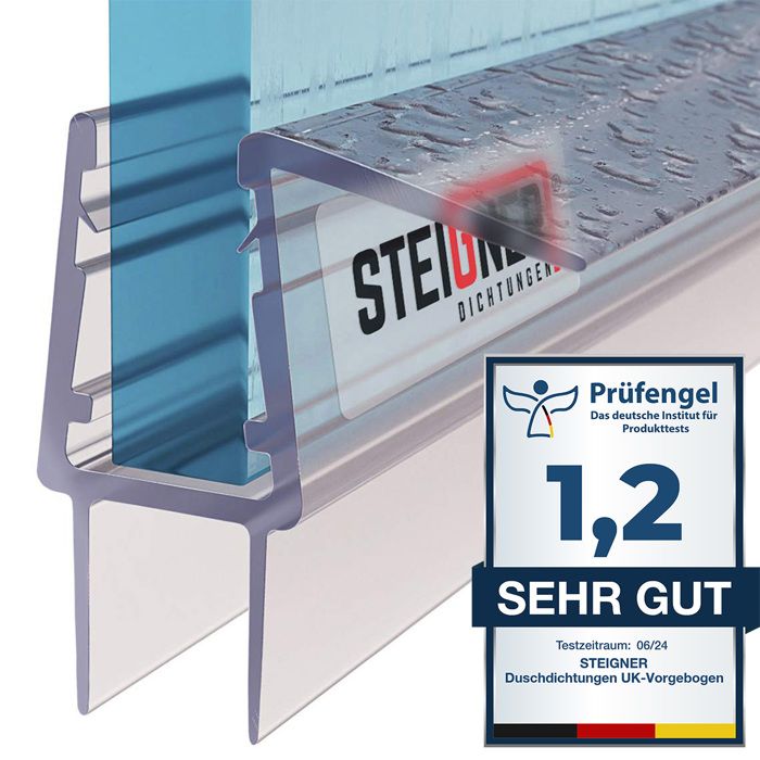 60cm Joint douche italienne joint de douche pour paroi en verre