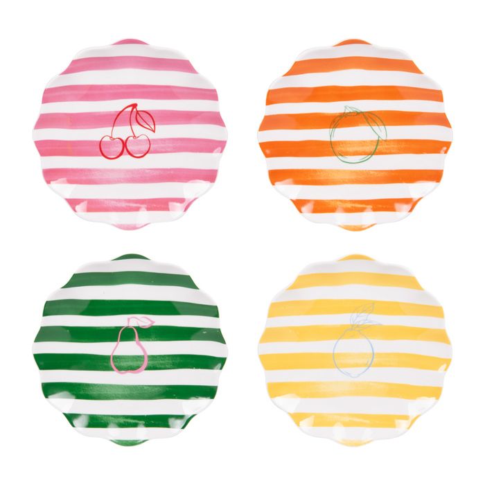 Set de 4 assiettes à dessert Tutti Frutti 20 cm - Table Passion