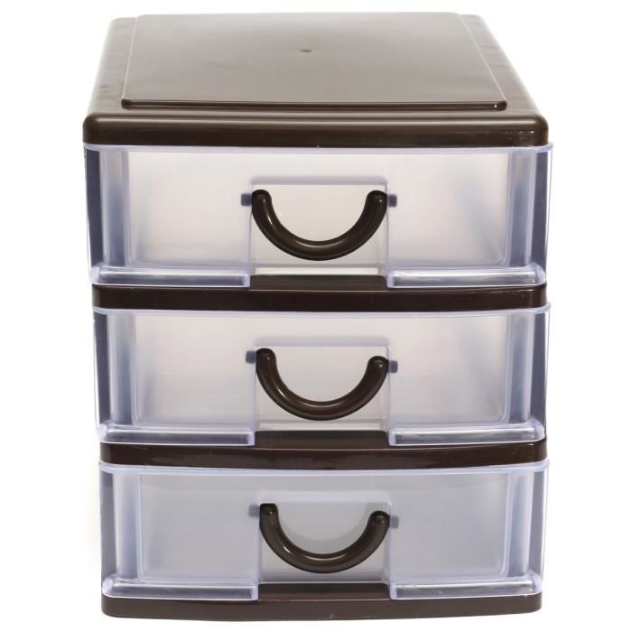 Organisateur De Bureau 4 Tiroirs Empilables - Blanc, Noir, Rouge, Vert - 18,5x20x7,5 Cm - Pour Rangement Papier, Maquillage, Fournitures - 10