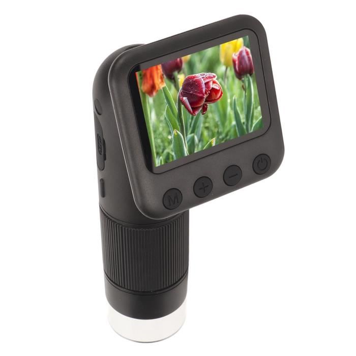 Microscope Numérique Portable 1000x - Écran IPS 2 Pouces, 8 LED, Mémoire 32 Mo - Pour Enfants Et Adultes