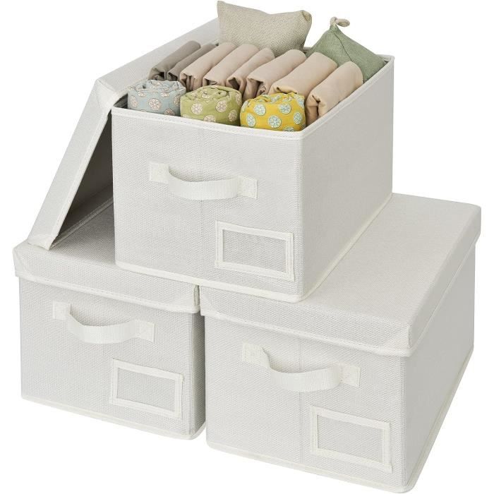 Cube Rangement Bacs De Rangement En Tissu - Lot De 6 Avec Poignées Cube De Rangement 30x30