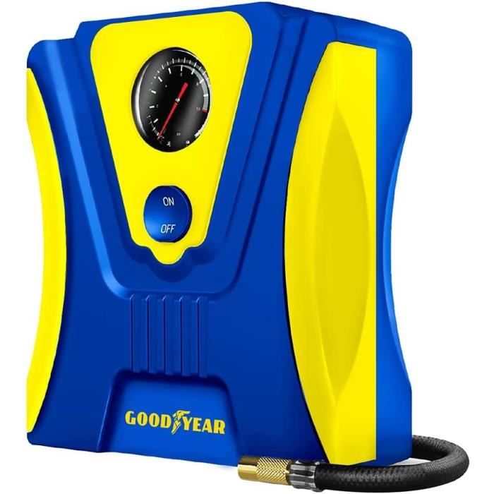 Pompe à Air De Secours 12V Pour Voiture - Compacte Avec Connecteur Allume-cigare Et Jauge - Idéale Pour Pneus, Ballons, équipements Gonflables - 6