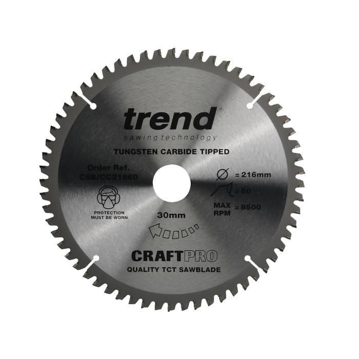Lame Scie Circulaire Starrett 254mm 40 Dents TCT Pour Bois | Alésage 30mm Avec Adaptateurs 16/19/25mm - Coupe Nette Et Rapide - 4