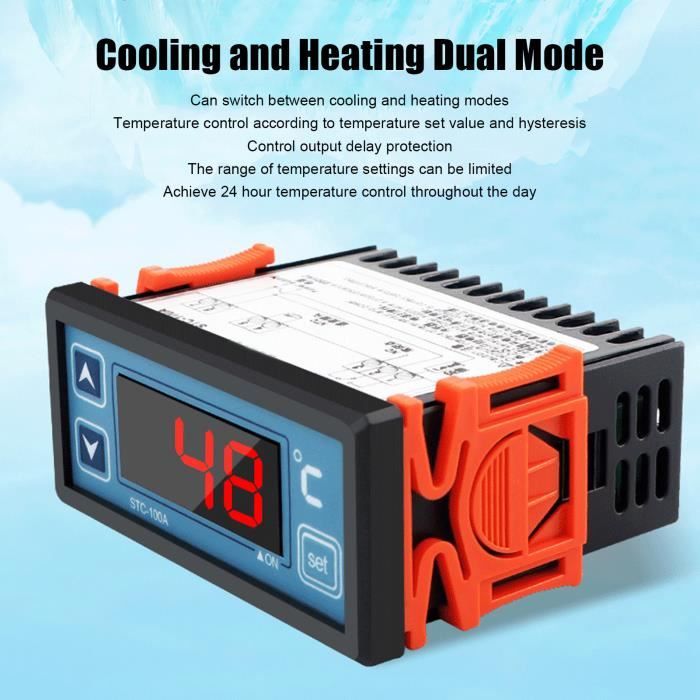 Thermostat Numérique W1701 DC12V - Réglable 20-90°C, Contrôle De Température, Neuf
