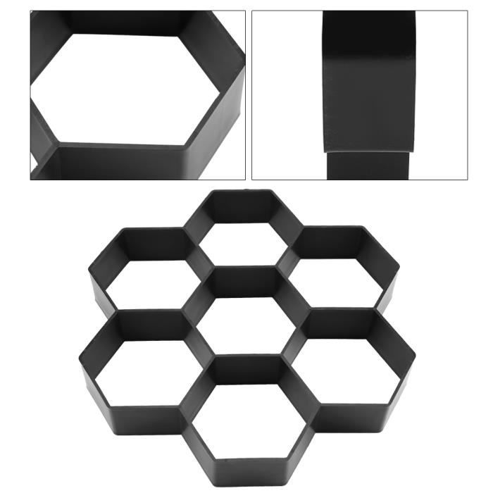 Moule à Béton 50x20x6 Cm Bordure Jardin - 2 Pièces, Effet Bois Naturel Réutilisable