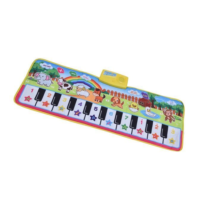 Tapis Musical Enfant - 100x36cm - 8 Sons D'Instruments - Jouet Éveil 1-6 Ans - Cadeau Bébé