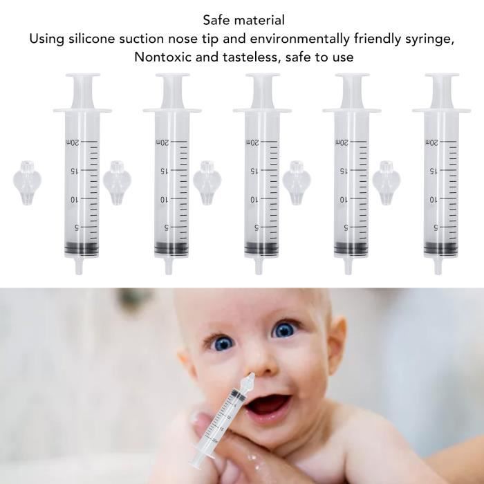 Irrigateur Nasal Portable Pour Bébé Et Enfant - Système Rinçage Sinus 10ml Silicone Naturel Soulagement Rapide