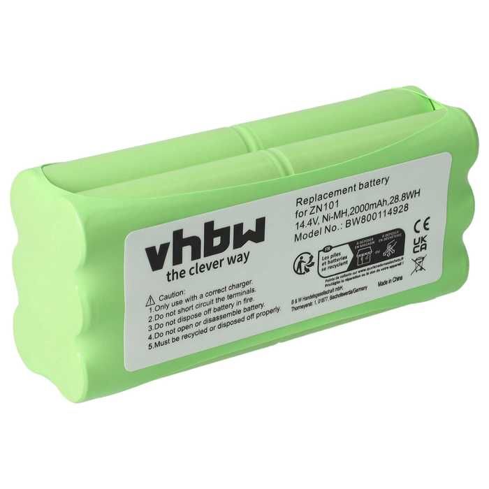vhbw NiMH batterie 2000mAh (14.4V) pour robot aspirateur Home Cleaner robots domestiques Sichler PCR-1550M Puppyoo V-M600 VBot
